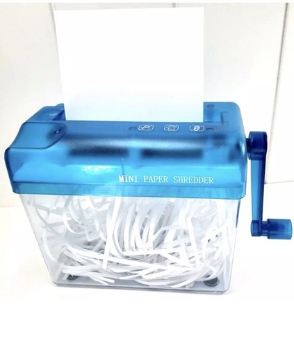 Mini document shredder hand - document,